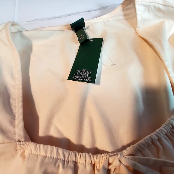 Wild Fable Womens Light Pink Long Sleeve Crop Top With Drawstring Detail Size M - Picture 3 of 11